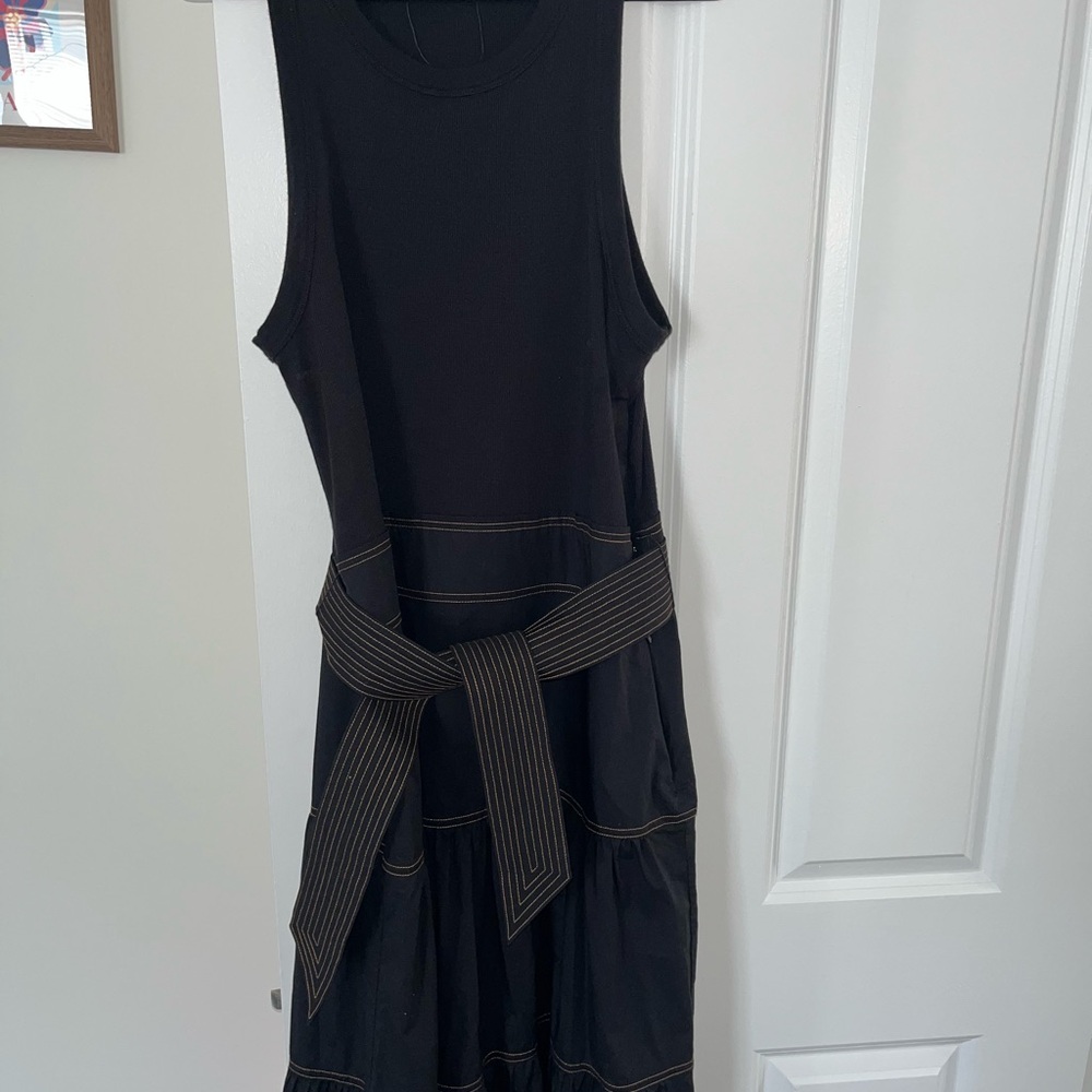 Veronica Beard Black Sleeveless Halter Sheath Dress